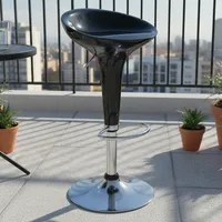 Silla Bar Tulipa Negro 87.5x43.5x41 cm