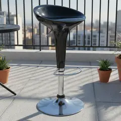 JUST HOME COLLECTION - Silla Bar Tulipa Negro 87.5x43.5x41 cm