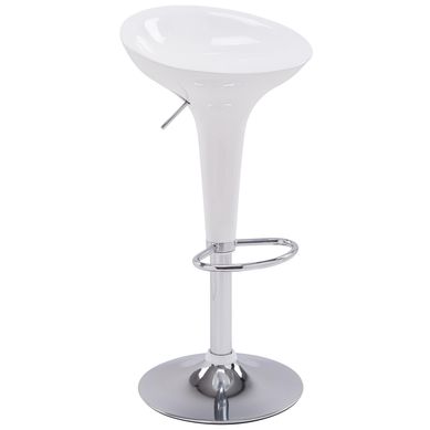 Silla bar plstico-metal blanca