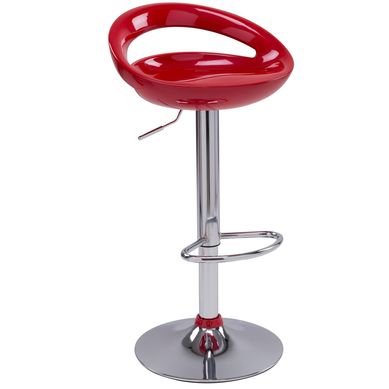 Silla bar plstico-metal roja