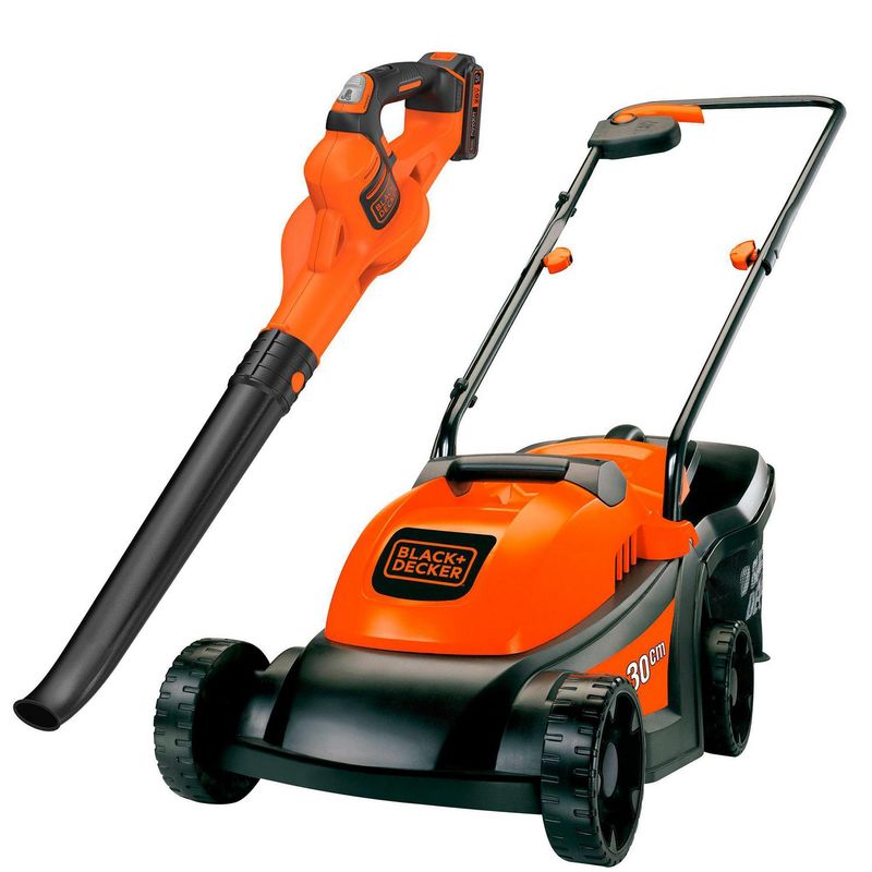 BLACK+DECKER - Cortadora de pasto 1000W + soplador inalámbrico 20V