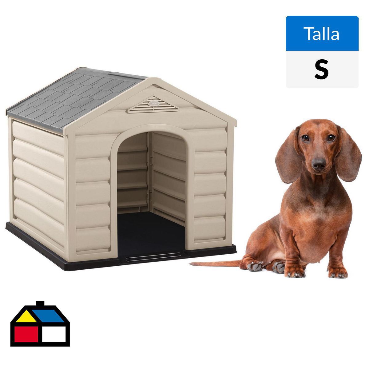 RIMAX - Casa para Perro 58.5x61x68 cm Gris
