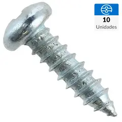 FIXSER - Tornillo Roscalata Cabeza Phillips Metal 1/2 " 6 mm 10 Unidades