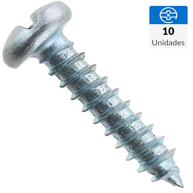 FIXSER - Tornillo Roscalata Cabeza Phillips Metal 5/8 " 6 mm 10 Unidades