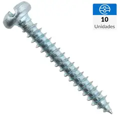 FIXSER - Tornillo Roscalata Cabeza Phillips Metal 1 " 6 mm 10 Unidades