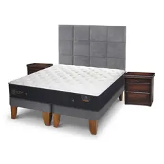 CIC - Cama europea premium 2 plazas bd + muebles