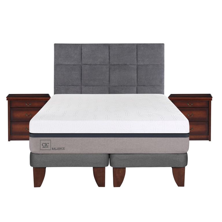Cama Europea Balance Super King + Muebles