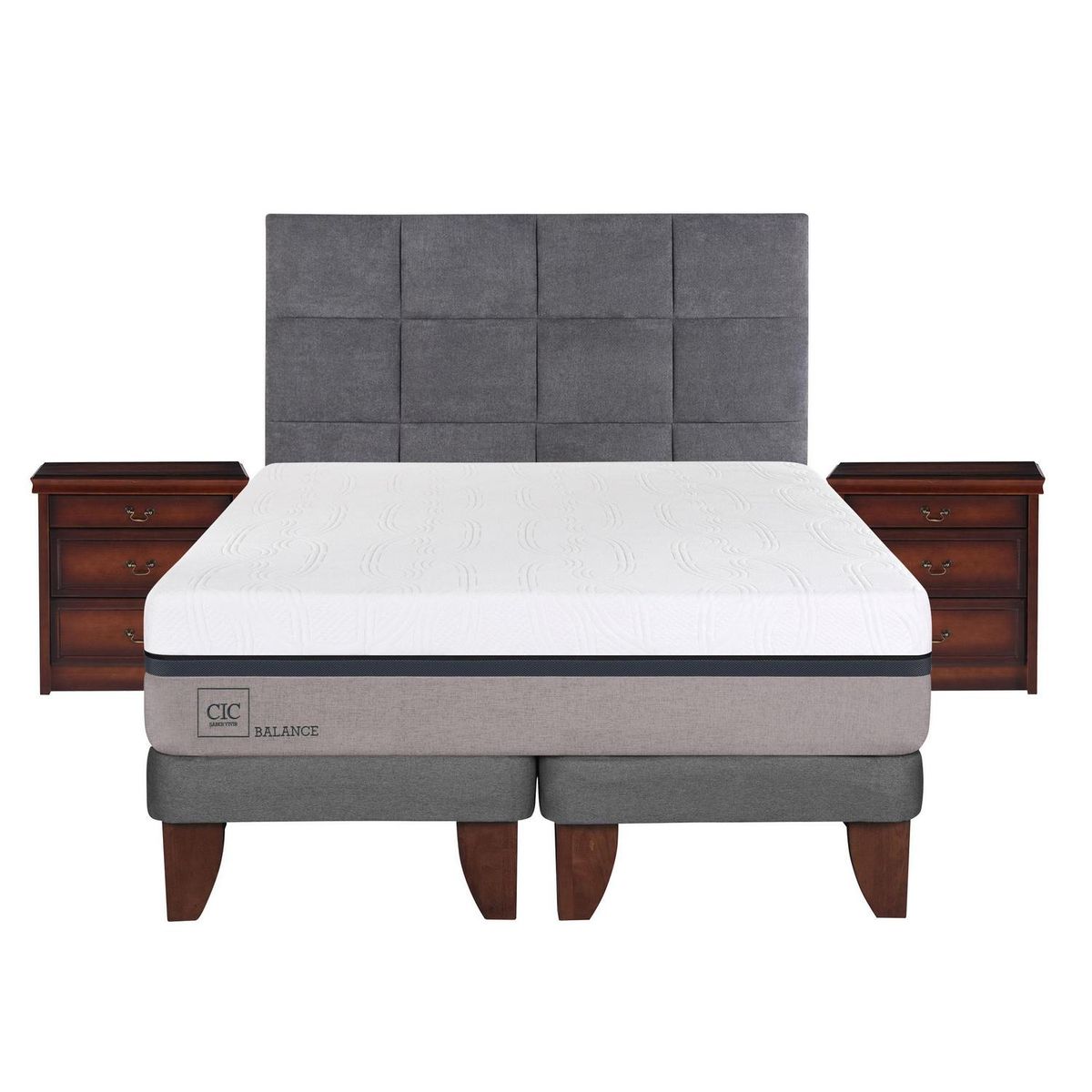 CIC - Cama europea balance super king + muebles