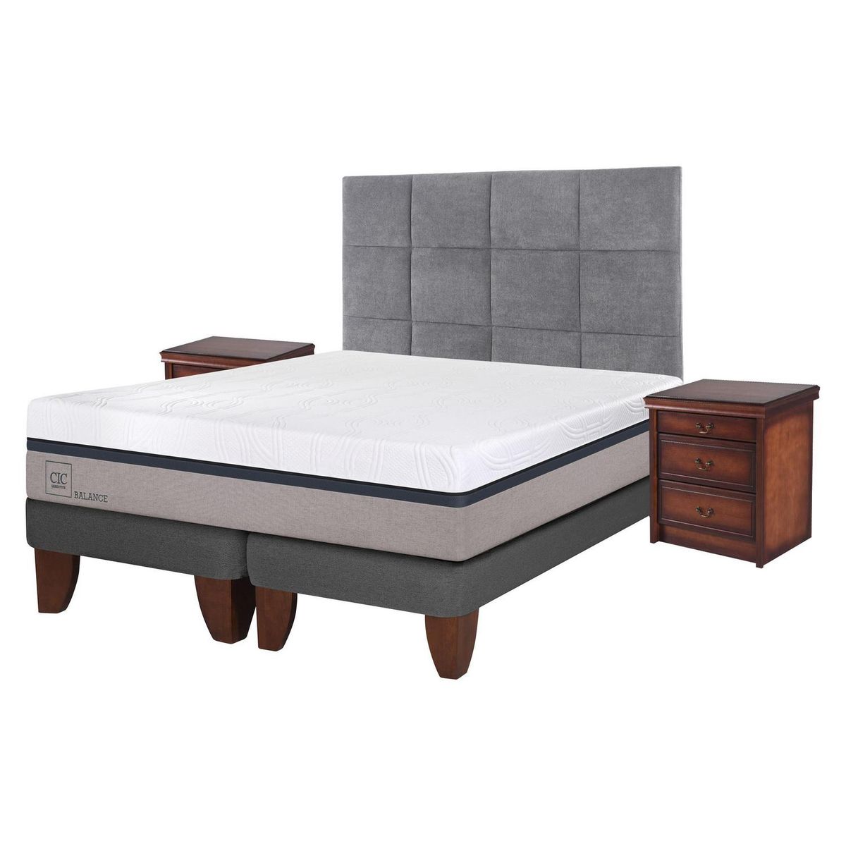 CIC - Cama europea balance super king + muebles