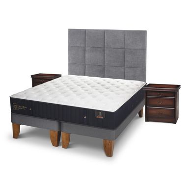 Cama europea premium king + muebles