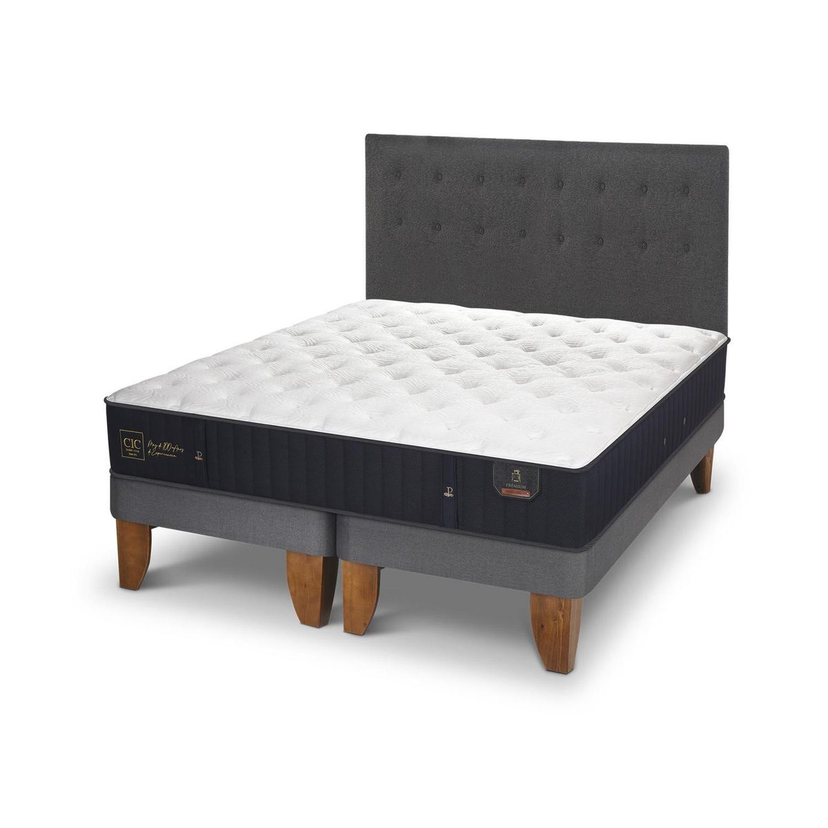 CIC - Cama europea premium king + respaldo