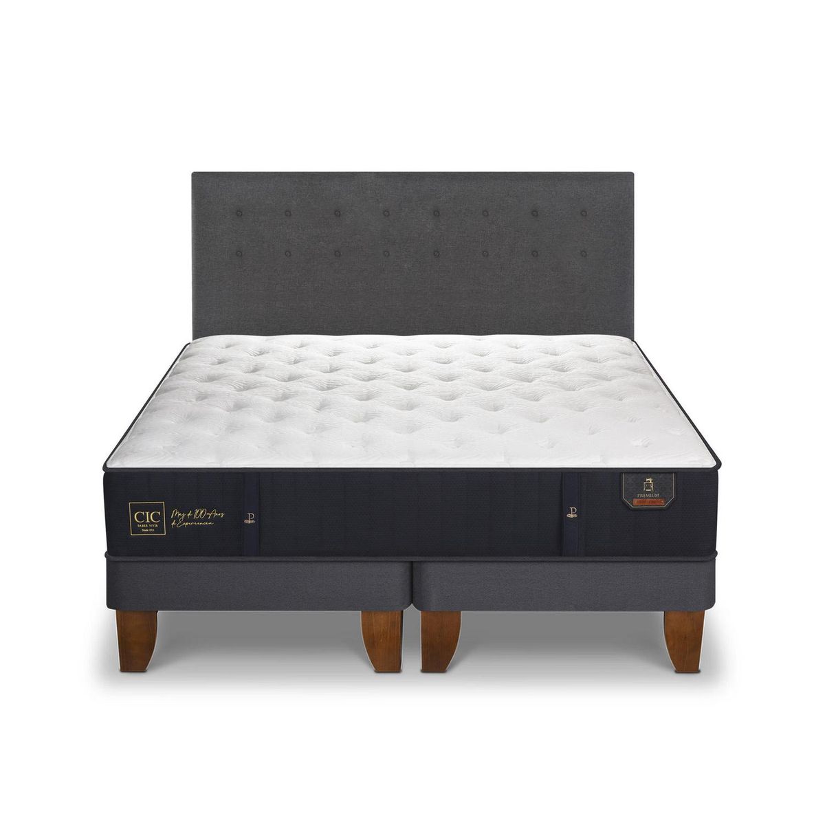 CIC - Cama europea premium king + respaldo