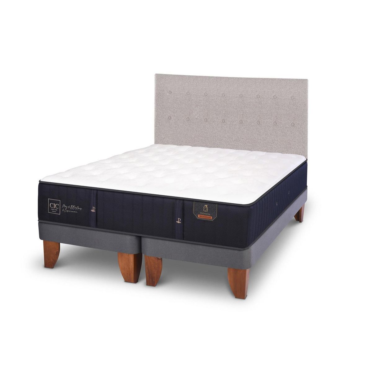CIC - Cama europea premium king + respaldo