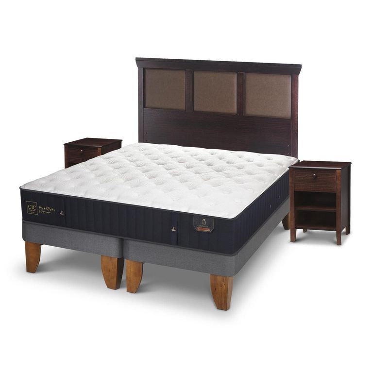 CIC Cama Europea Premium 2 Plazas Bd + Muebles
