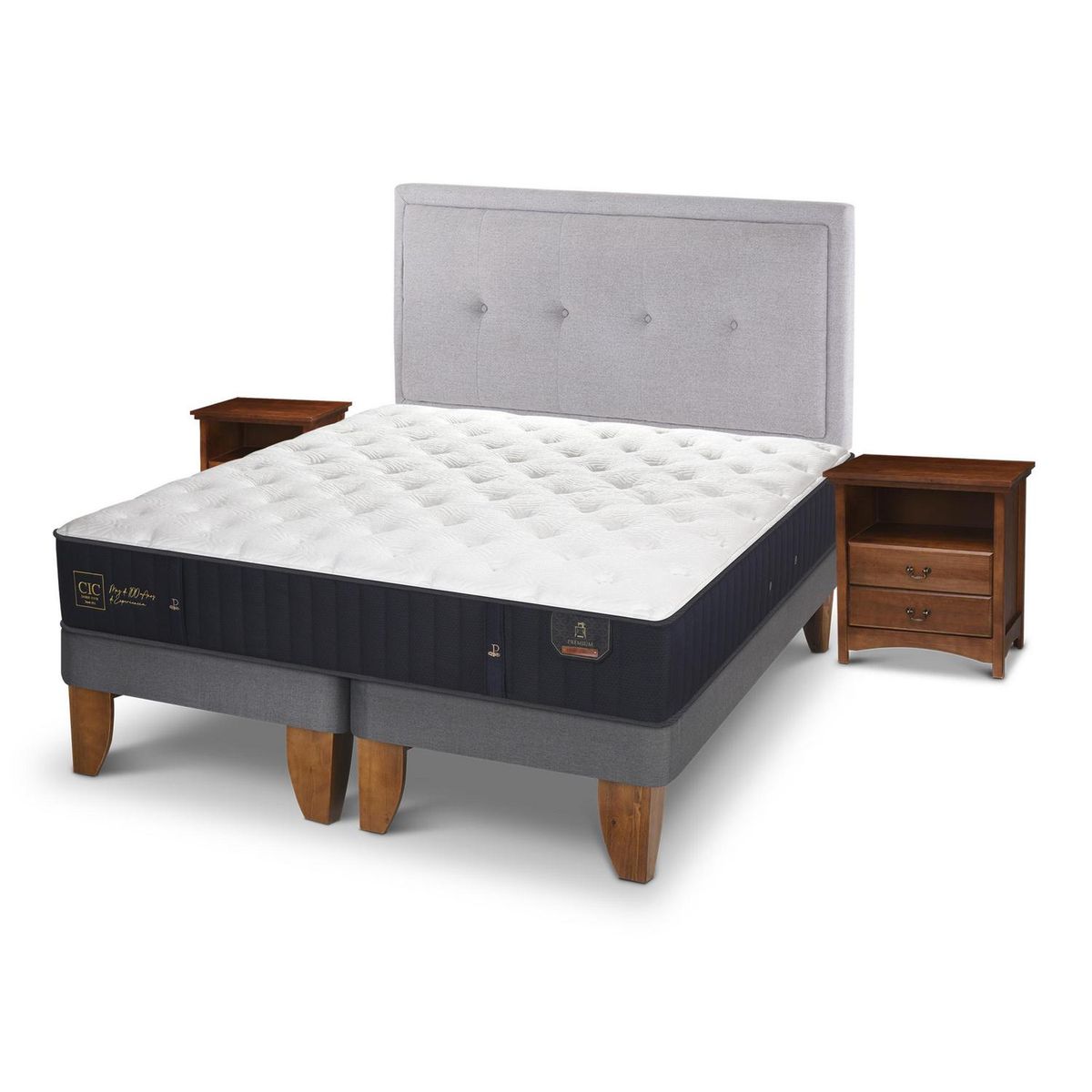 CIC - Cama europea premium king + muebles
