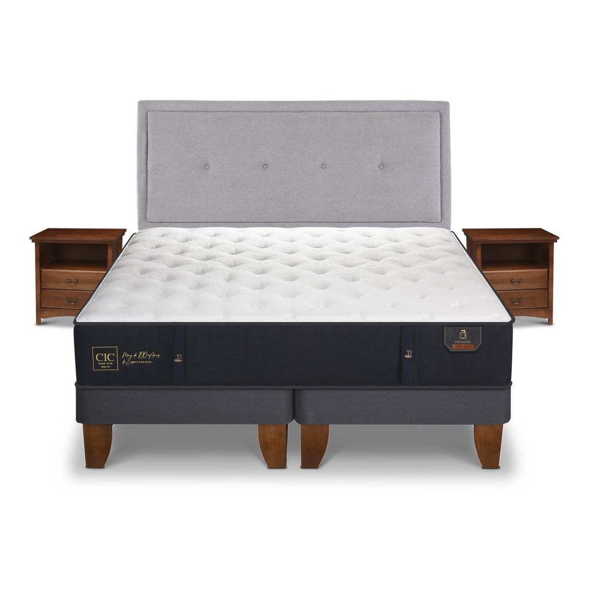 CIC - Cama europea premium king + muebles
