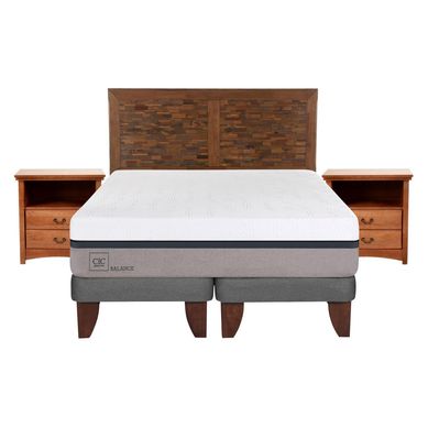 Cama europea balance 2 plazas bd + muebles