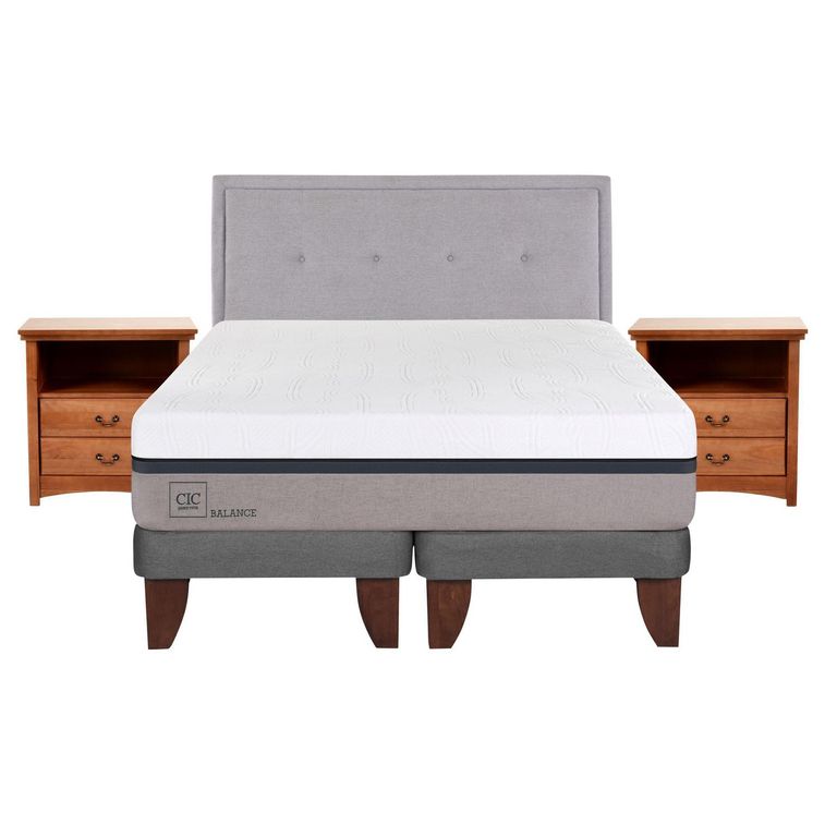 Cama Europea Balance King + Muebles