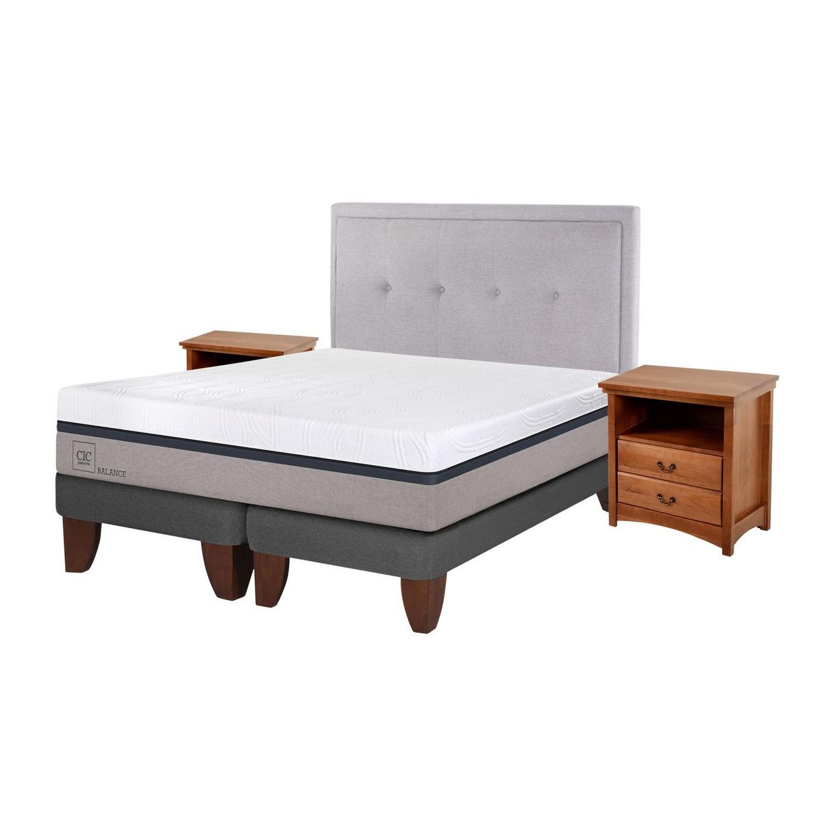 CIC - Cama europea balance king + muebles