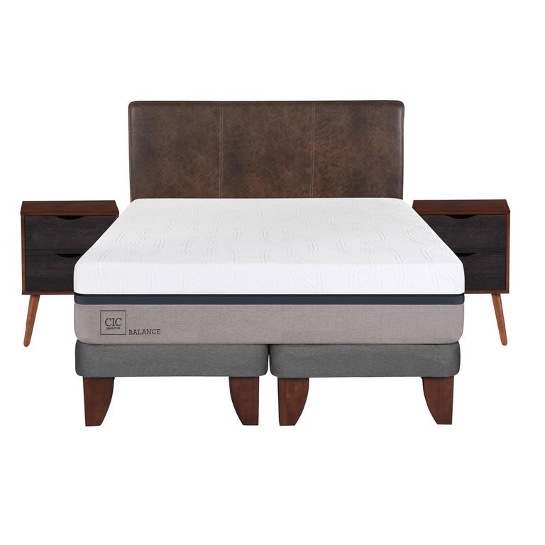 CIC Cama Europea Balance King + Muebles