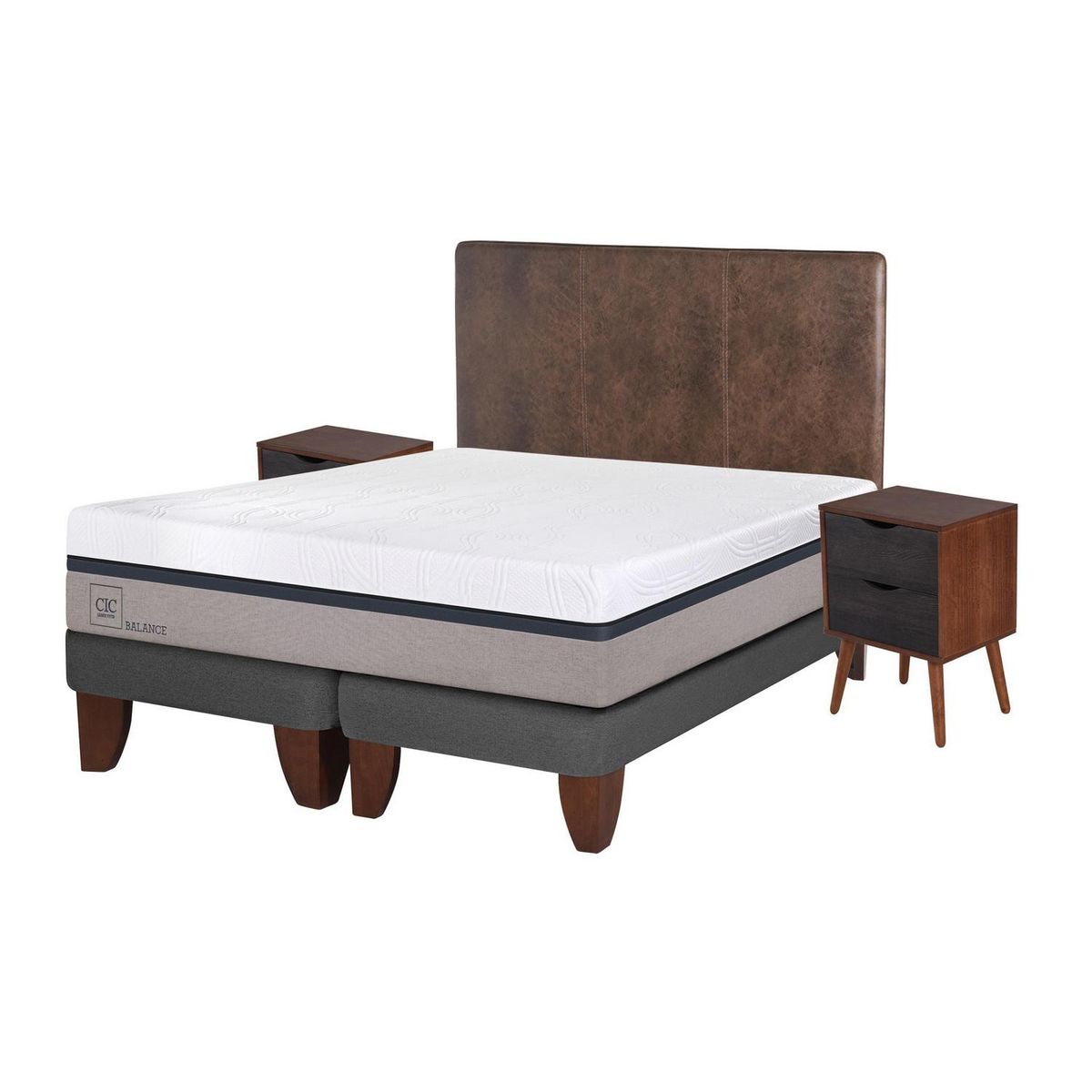CIC - Cama europea balance king + muebles