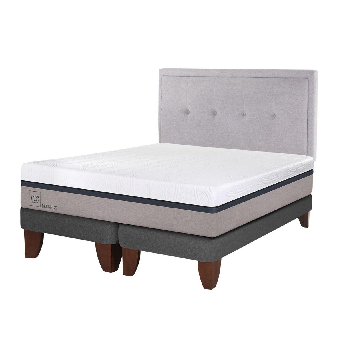 CIC - Cama europea balance 2 plazas bd + respaldo