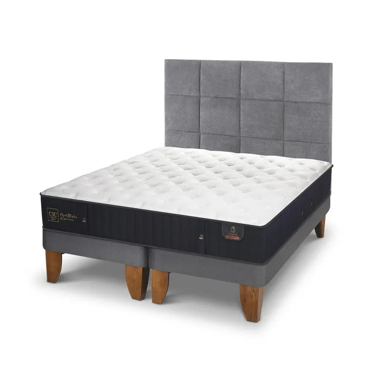 Cama Europea Premium 2 Plazas Bd + Respaldo