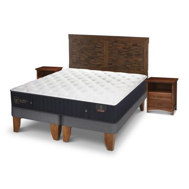 Cama europea premium 2 plazas bd + muebles