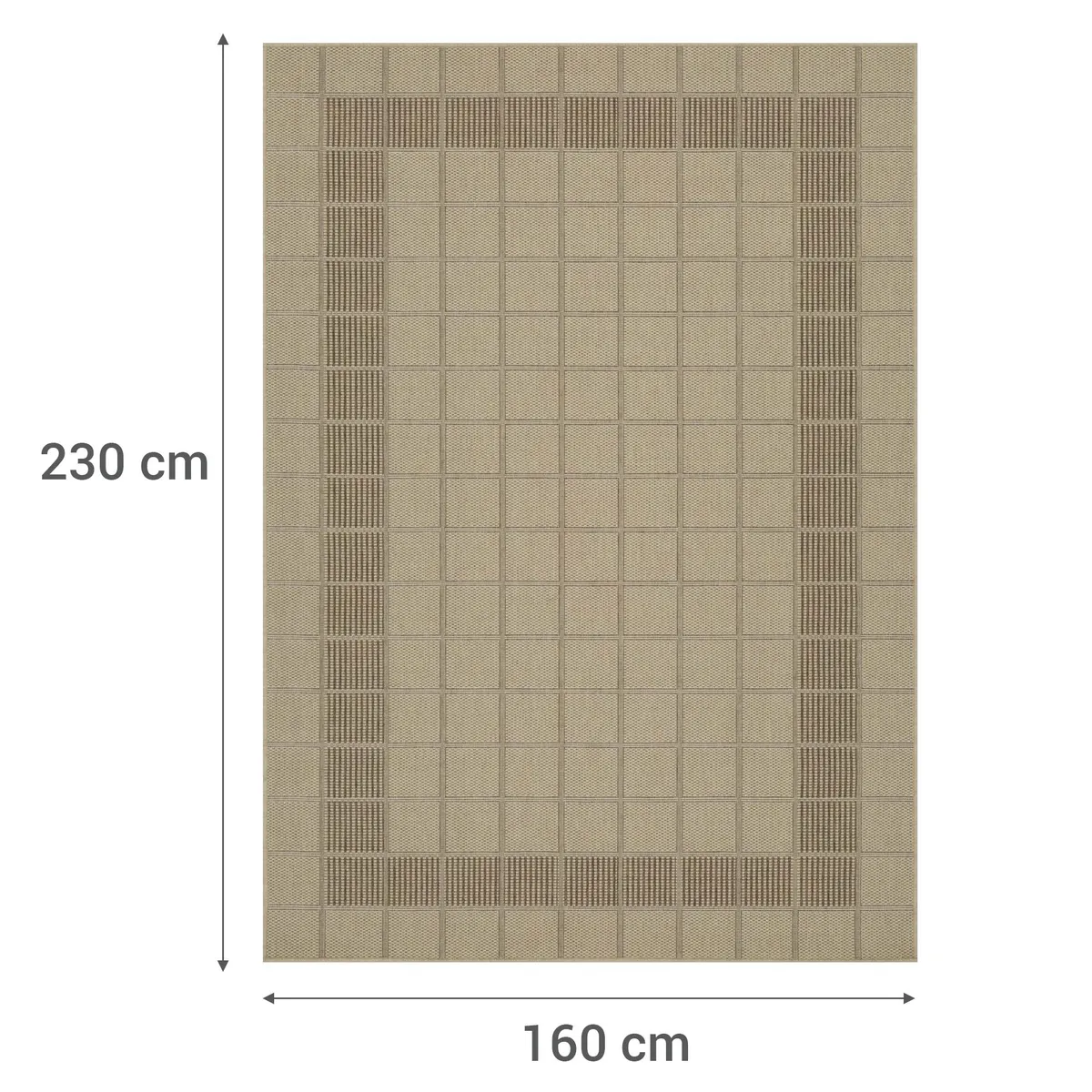 IDETEX - Alfombra Dawn 160x230 cm Sisal Beige