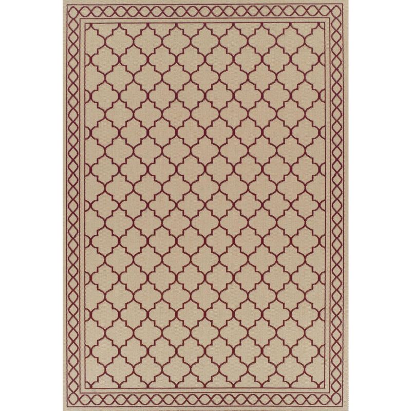 IDETEX - Alfombra Grande Dawn 280x285 cm Yute Rojo