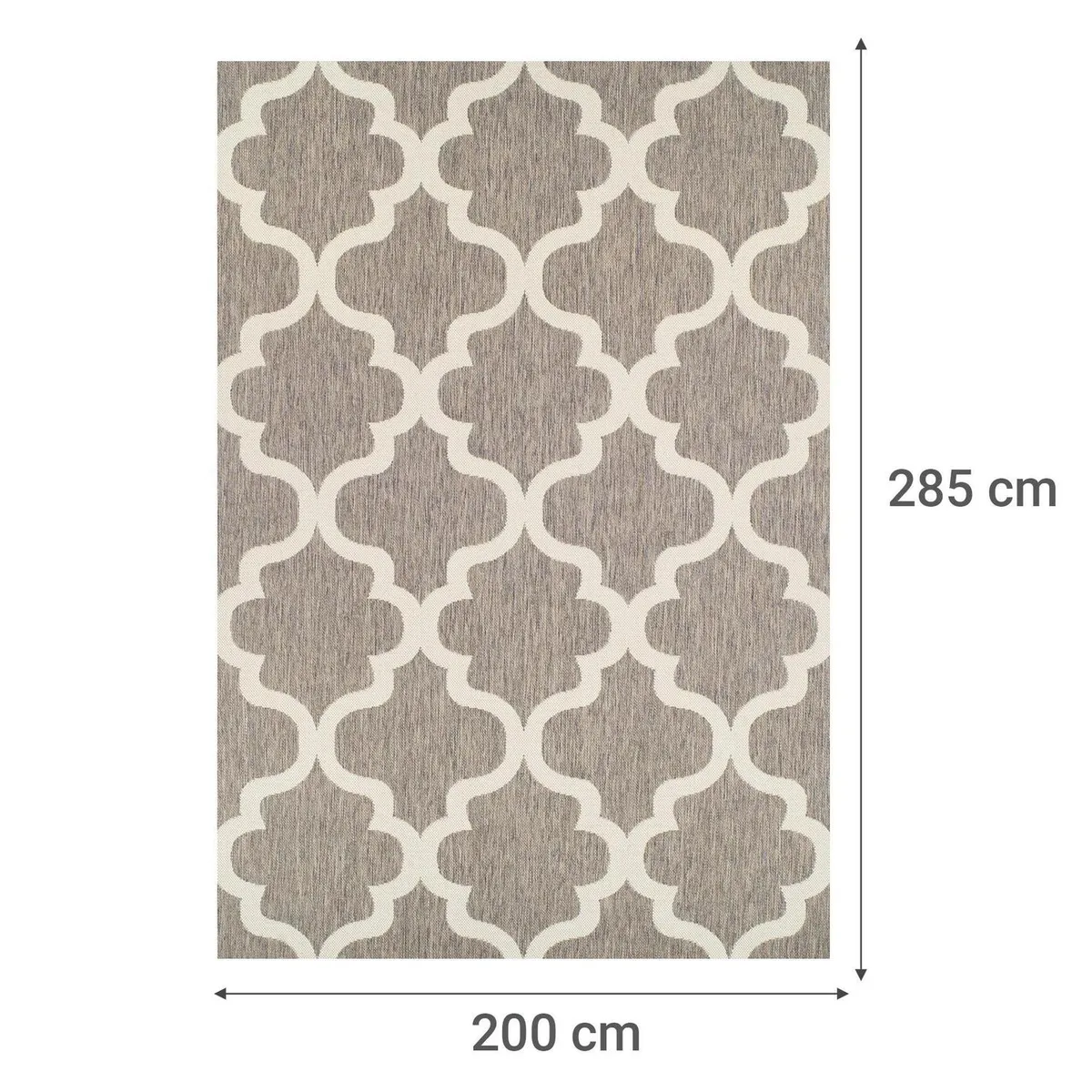 IDETEX - Alfombra Grande Dawn 280x285 cm Sisal Gris