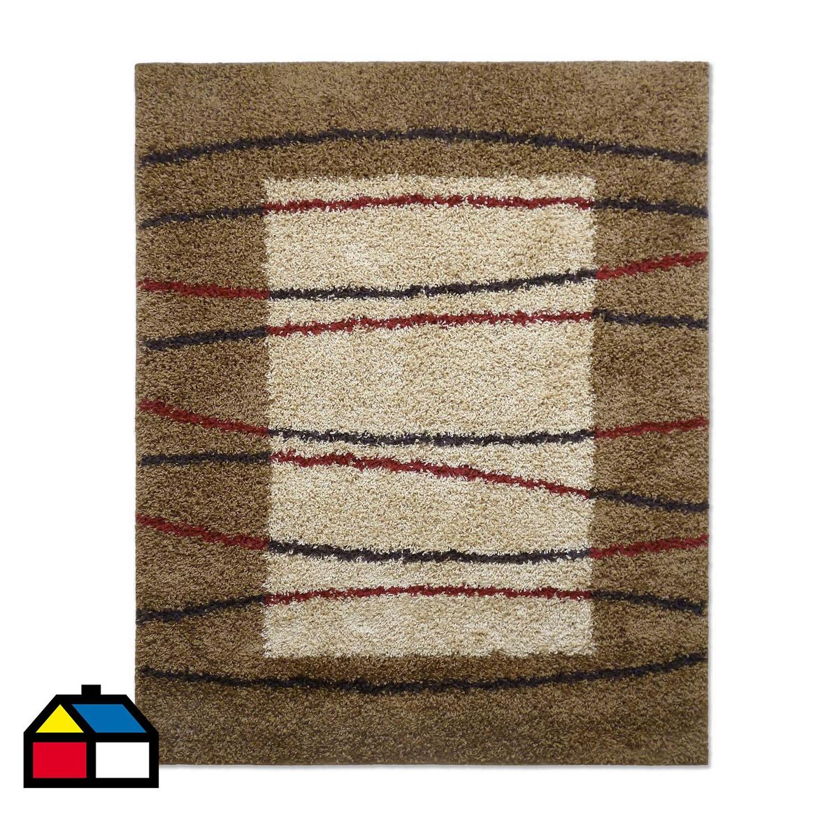 IDETEX - Alfombra shaggy d7 133x180 cm caramelo