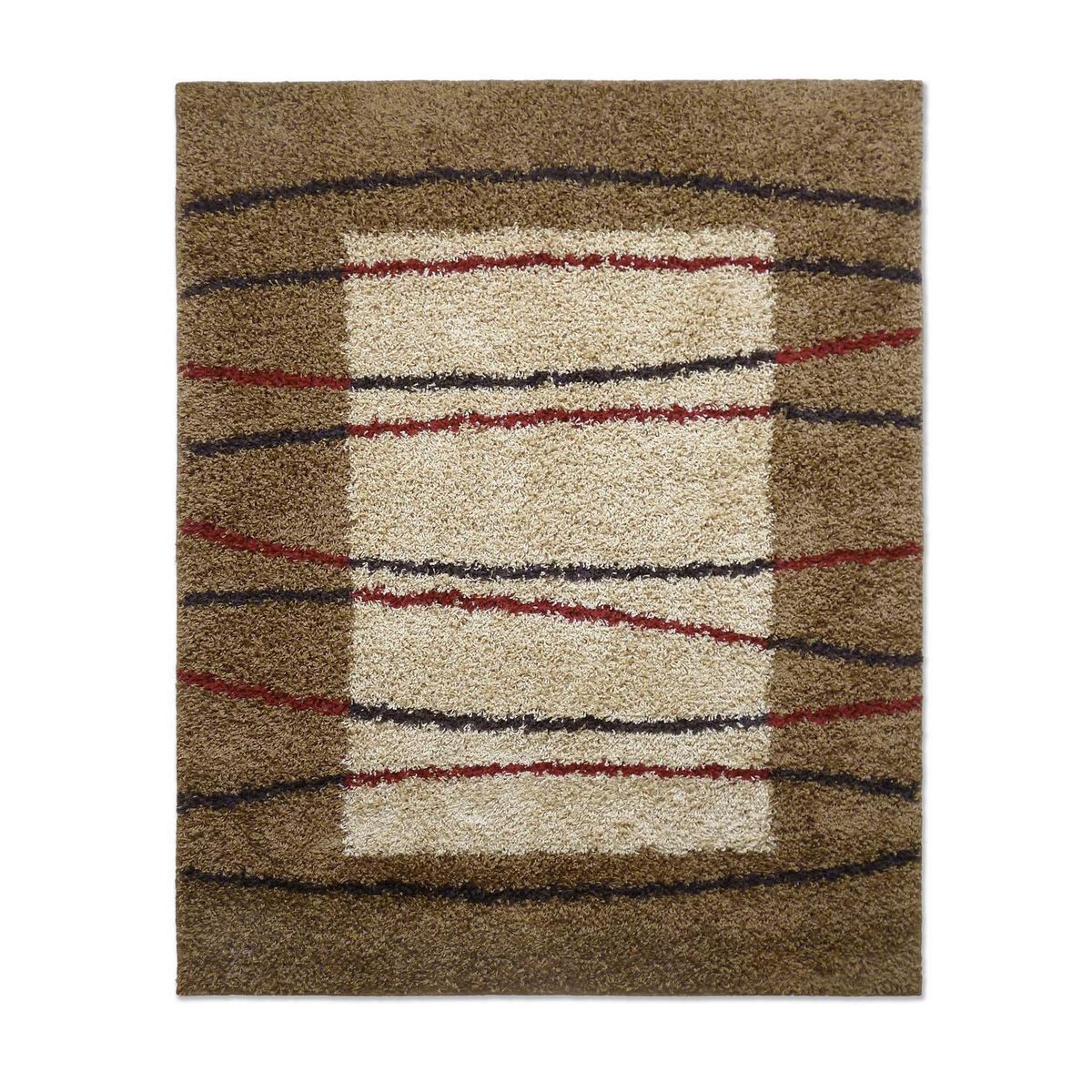 IDETEX - Alfombra shaggy d7 133x180 cm caramelo