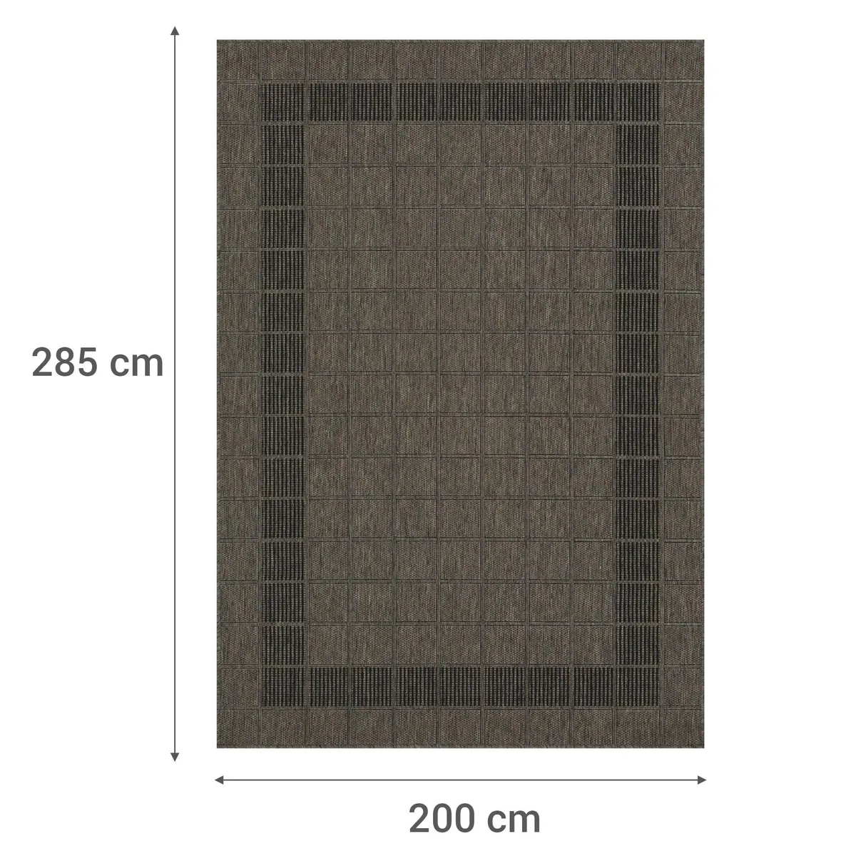 IDETEX - Alfombra Grande Dawn 280x285 cm Sisal Negro