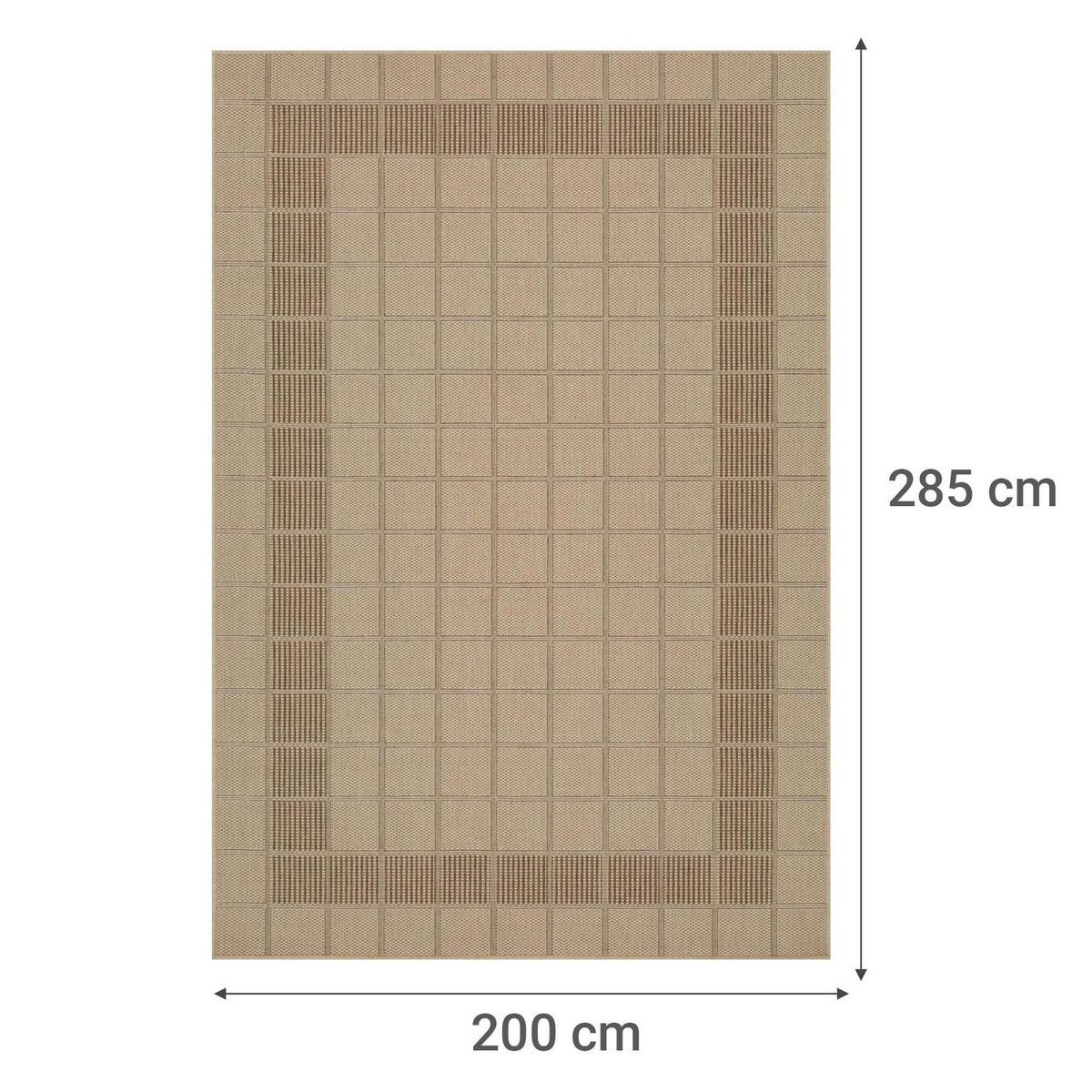IDETEX - Alfombra Grande Dawn 200x285 cm Sisal Beige