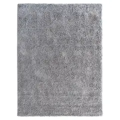 IDETEX - Alfombra shaggy lisa 50x100 cm gris