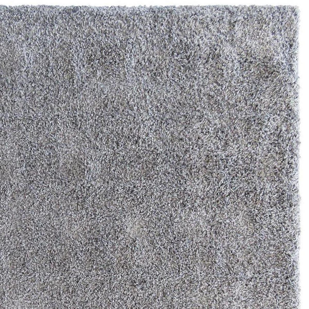 IDETEX - Alfombra shaggy lisa 50x100 cm gris