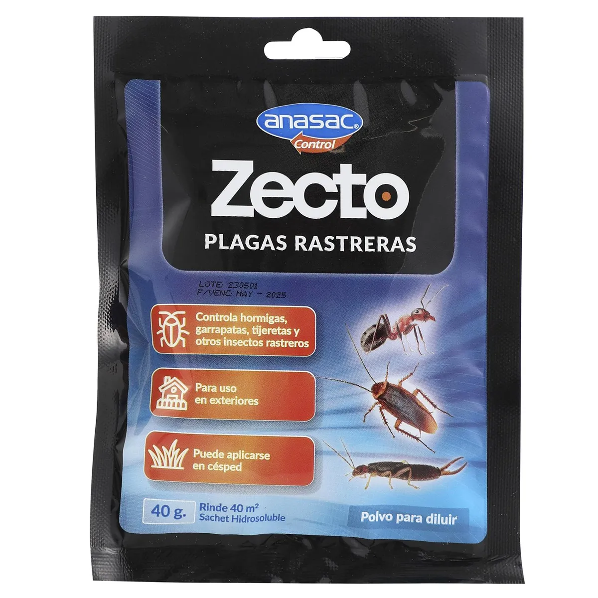 ANASAC - Insecticida en polvo para Plagas Rastreras 40 gr