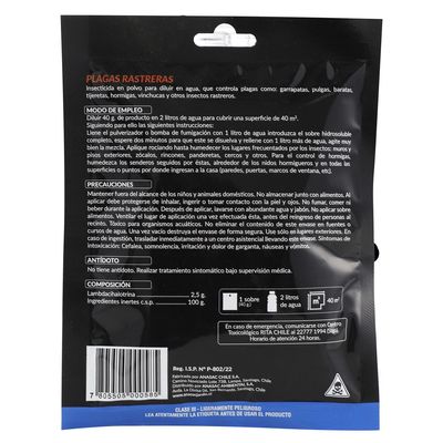 Imagen 2 del producto Insecticida en polvo para Plagas Rastreras 40 gr