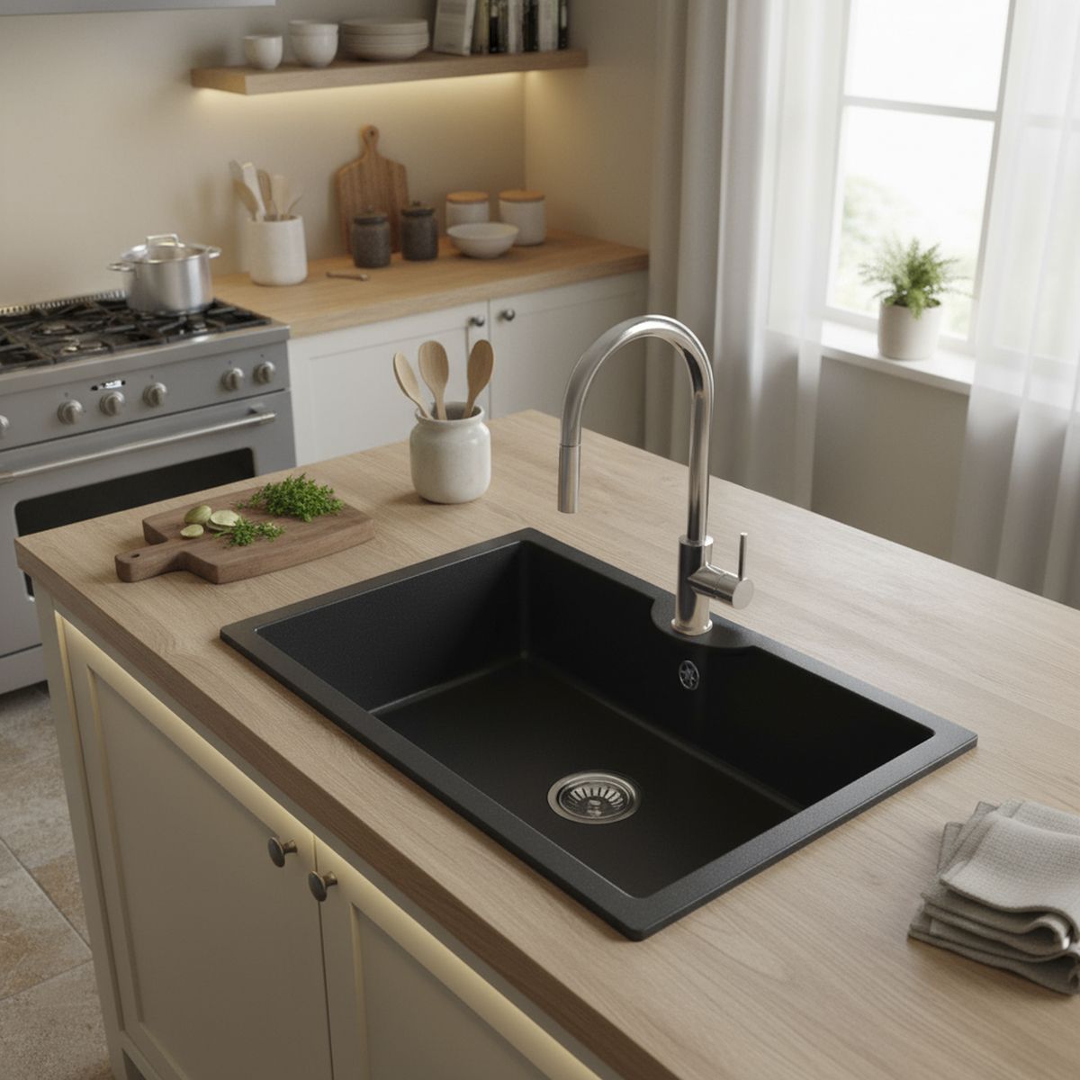 FDV - Lavaplatos 1 Cubeta(s) 78x22x45 cm Granito