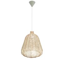 Lámpara Colgante Antukuyén Mimbre Blanco