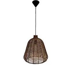 WICKER LAMP CHILE - Lámpara colgante mimbre Antukuyen café oscuro
