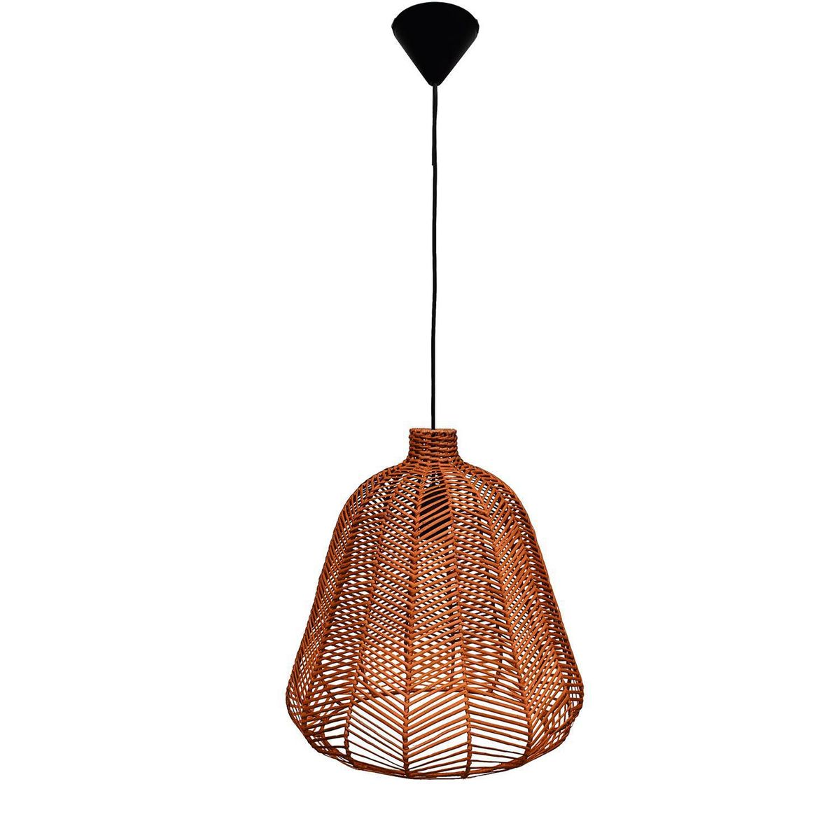 WICKER LAMP CHILE - Lámpara Colgante Antukuyén Mimbre Café 40 cm