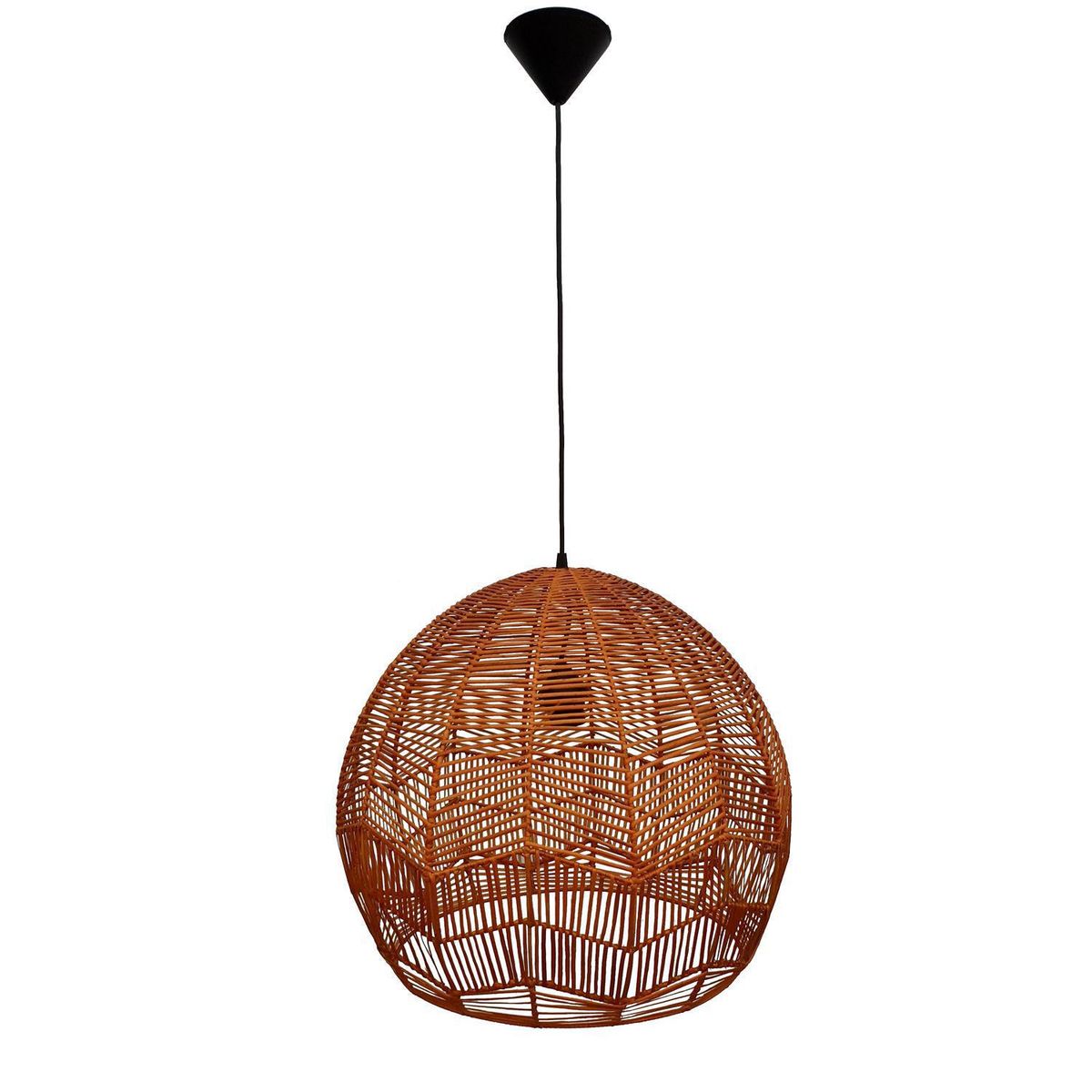 WICKER LAMP CHILE - Lámpara Colgante Huilén Mimbre Café 50 cm