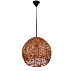 WICKER LAMP CHILE - Lámpara Colgante Huilén Mimbre Café/Marrón 50 cm