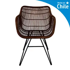 DECO MIMBRE - Sitial Butaca mimbre 85x60x40 cm café