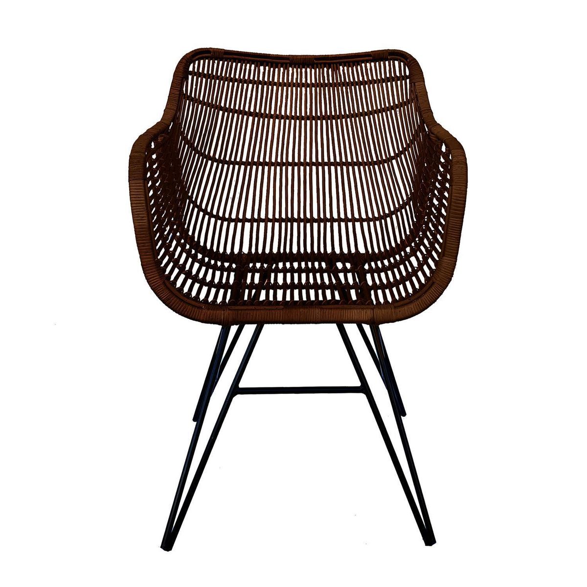 DECO MIMBRE - Sitial Butaca mimbre 85x60x40 cm café