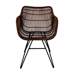 DECO MIMBRE - Sitial Butaca mimbre 85x60x40 cm café