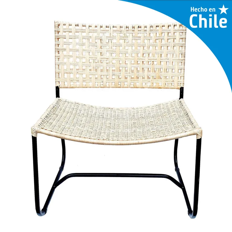 Sillón para Terraza Fibra Natural Blanco 80x70x45 cm