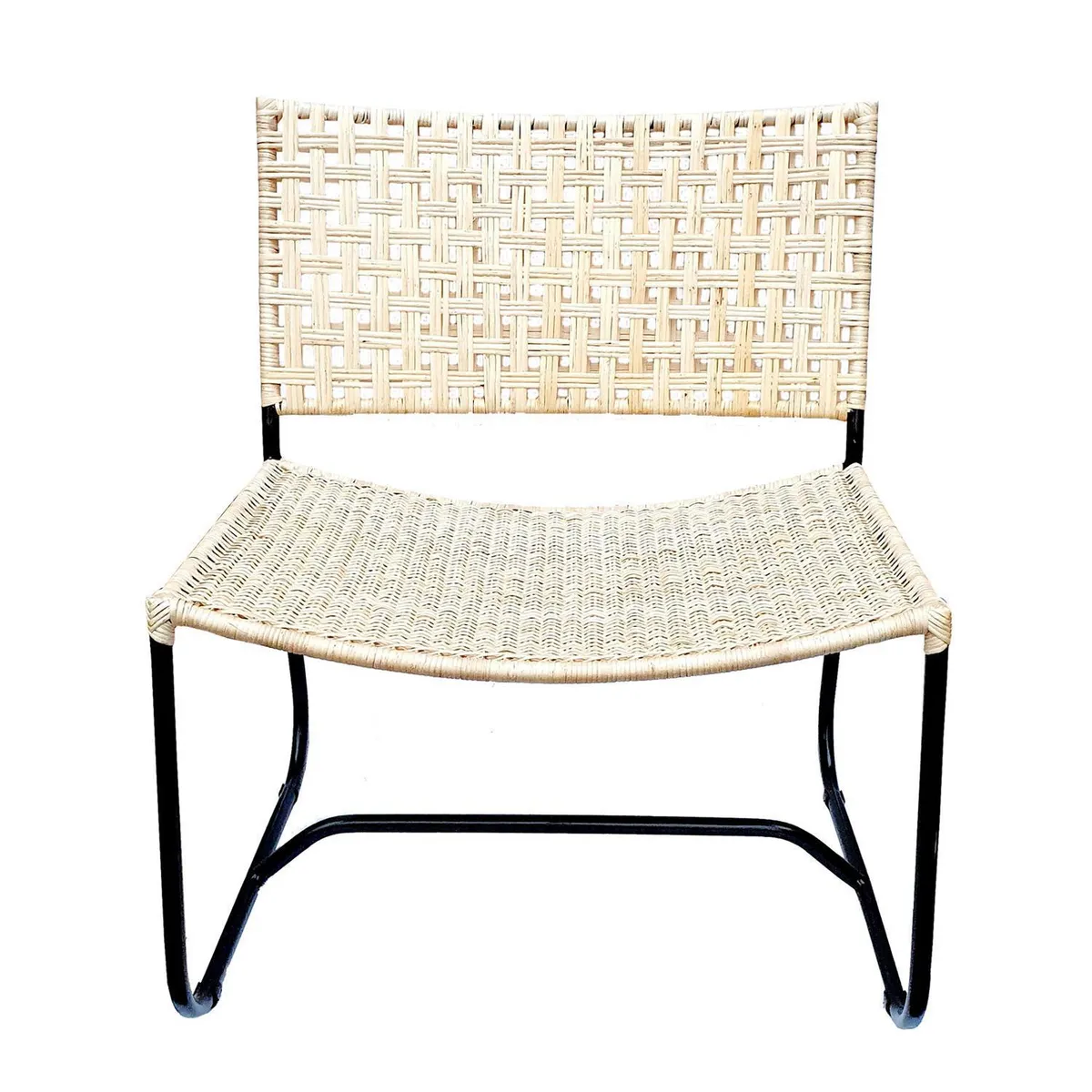 DECO MIMBRE - Sillón para Terraza Fibra Natural Blanco 80x70x45 cm